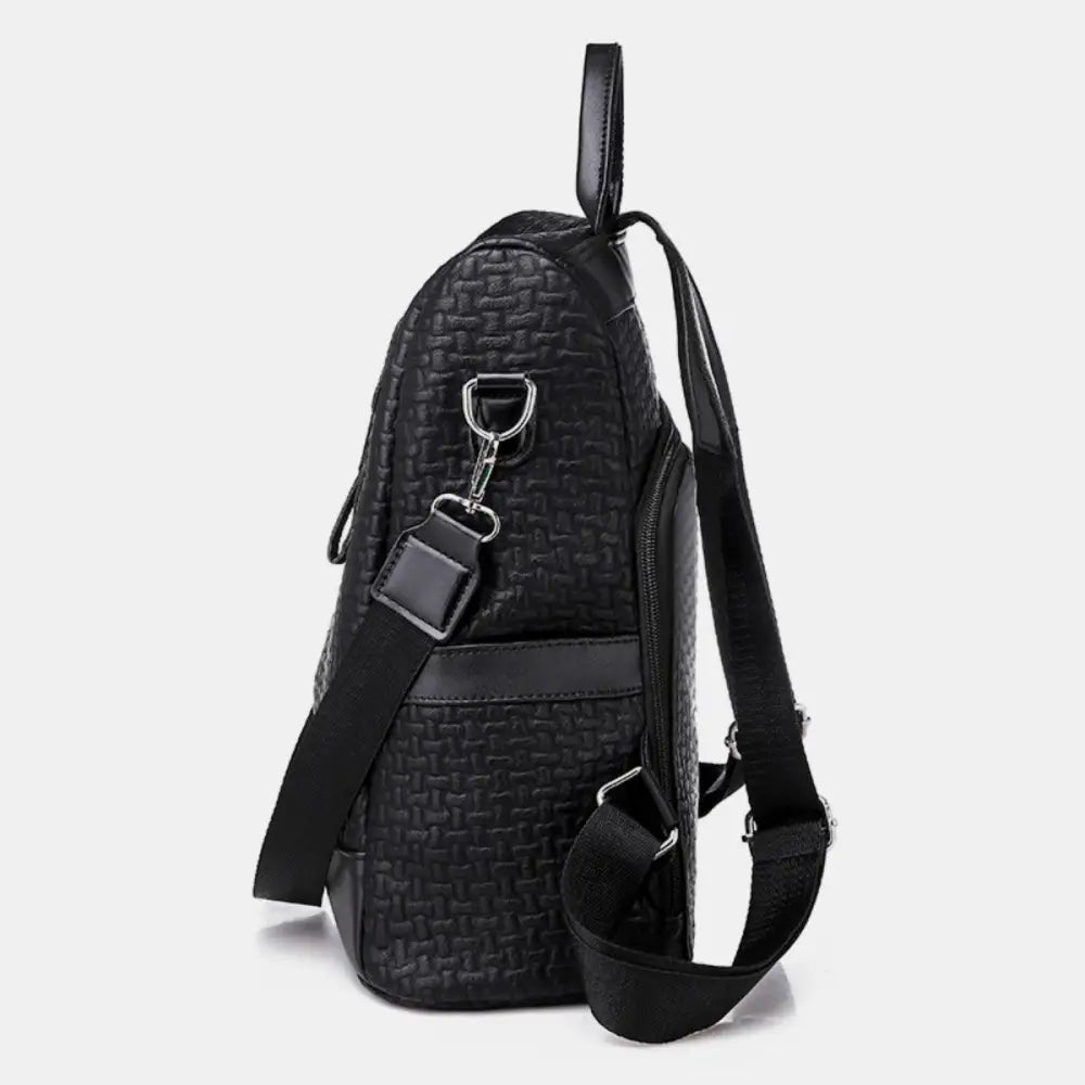 Stylish Black Leather Backpack Bag for Urban Adventurers