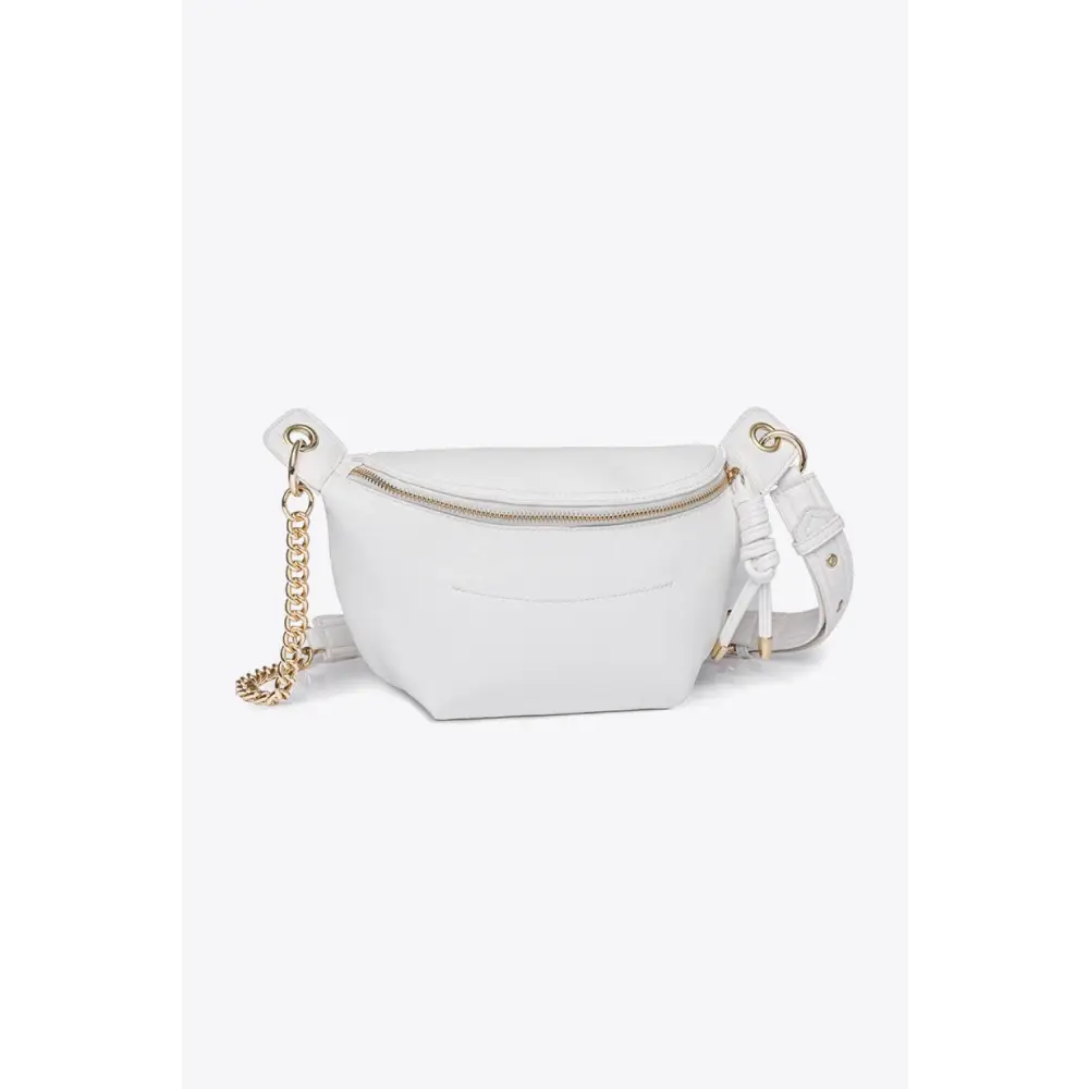 PU Leather Chain Strap Crossbody Bag