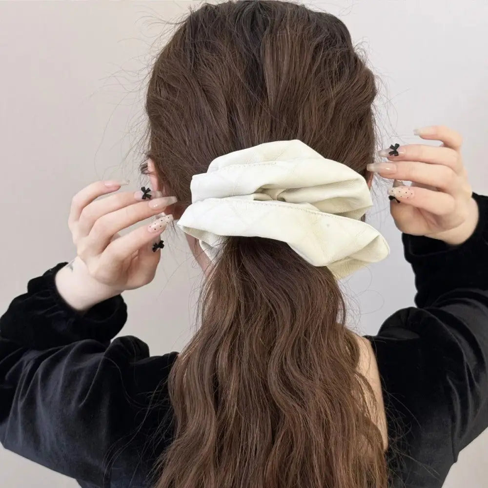 PU Leather Elastic Hair Scrunchy