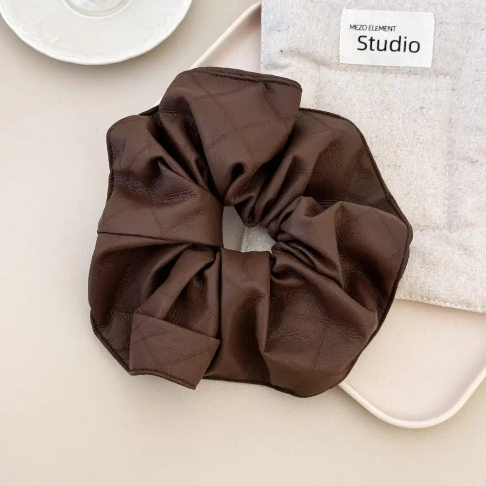 PU Leather Elastic Hair Scrunchy