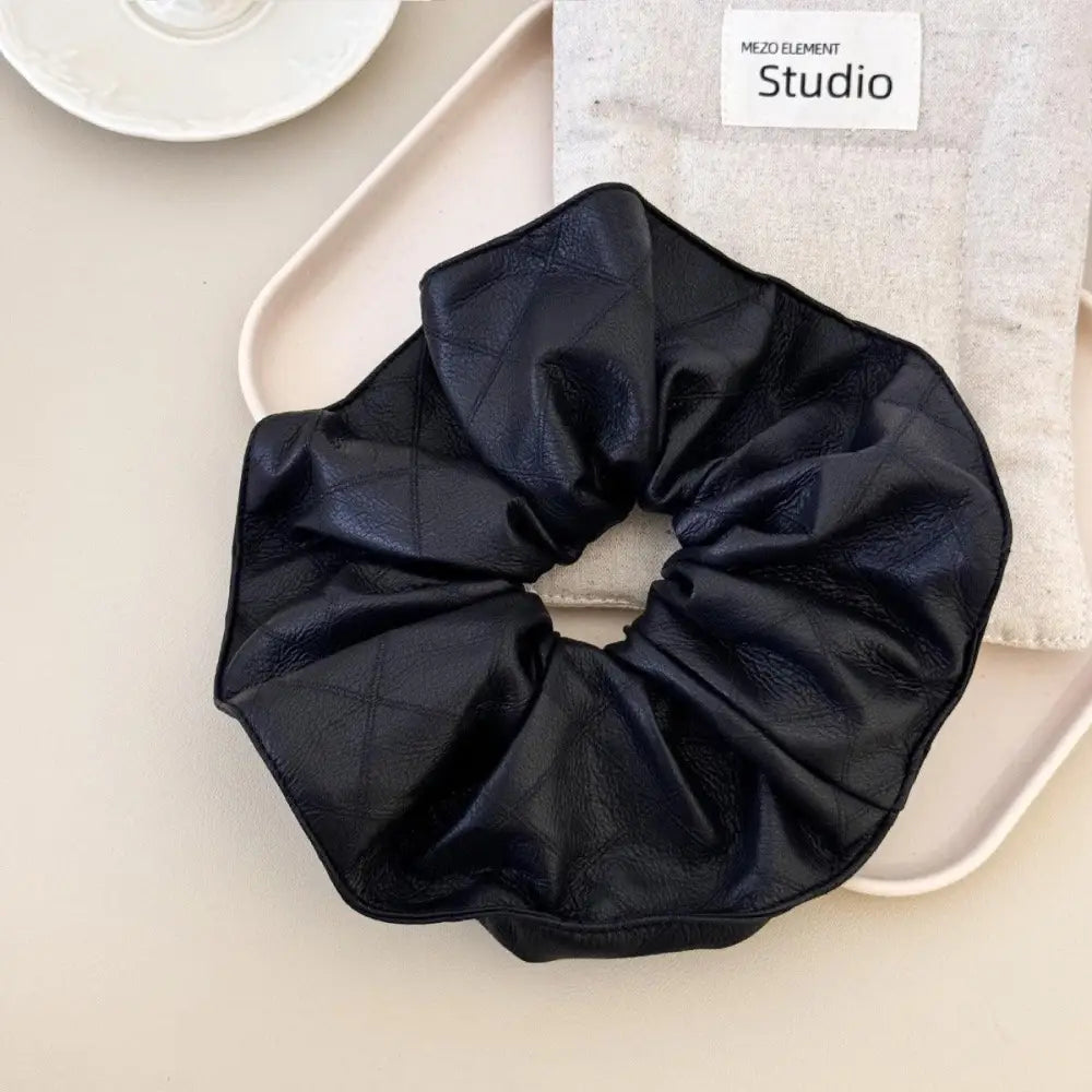 PU Leather Elastic Hair Scrunchy