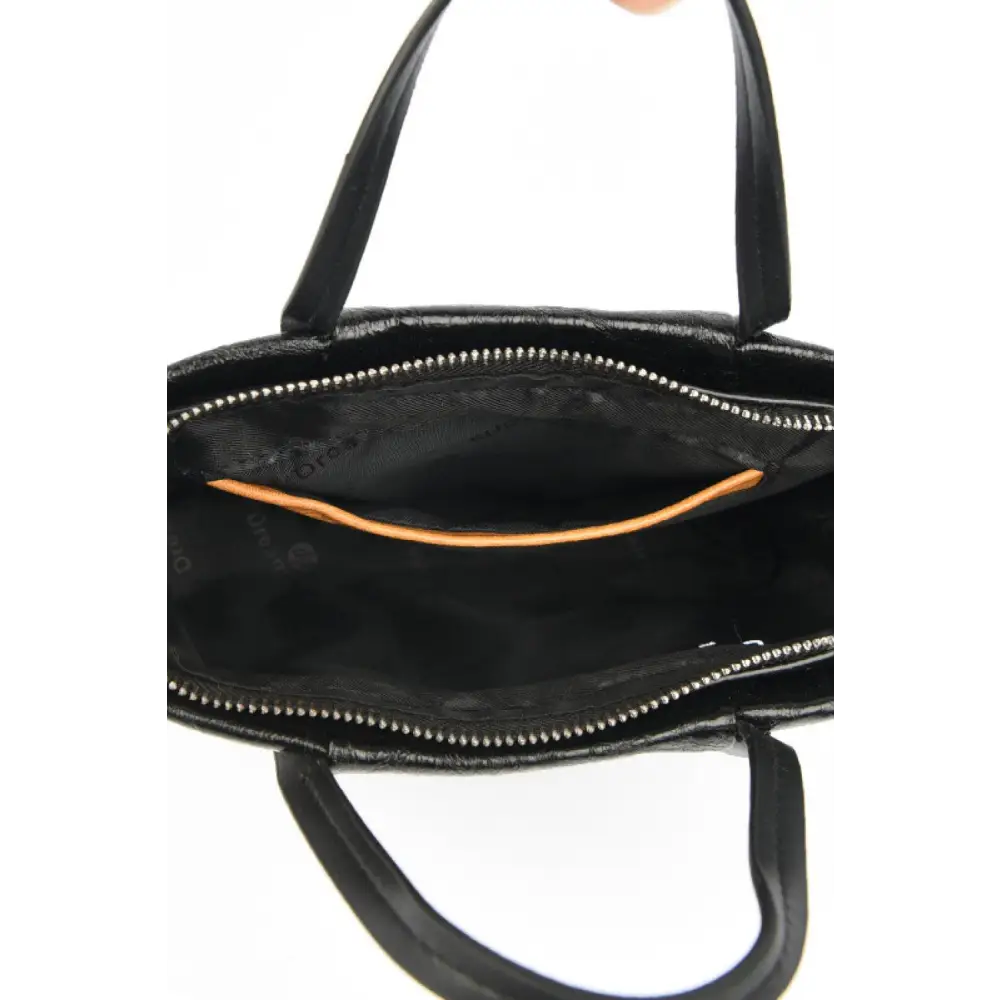 Chic Black Leather Handbag with Original Tags Fast Delivery