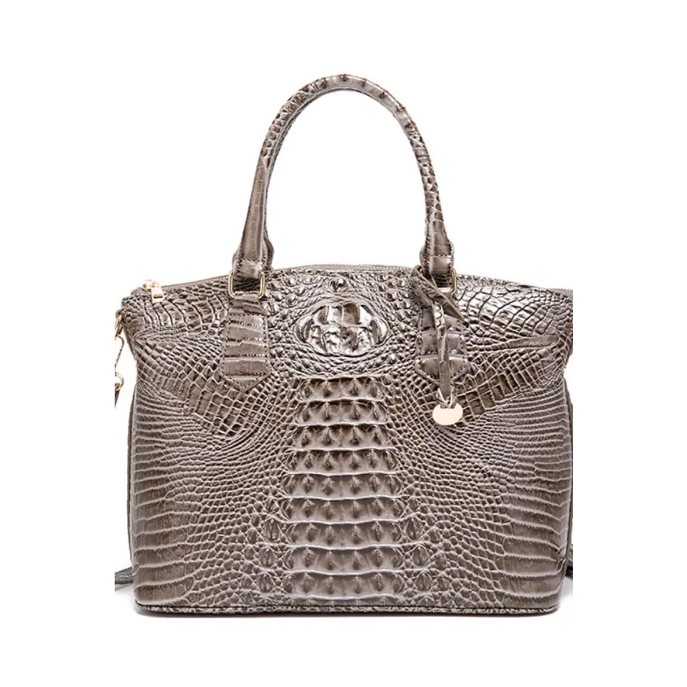 Stylish Crocodile-Pattern Leather Handbag with Fast Delivery