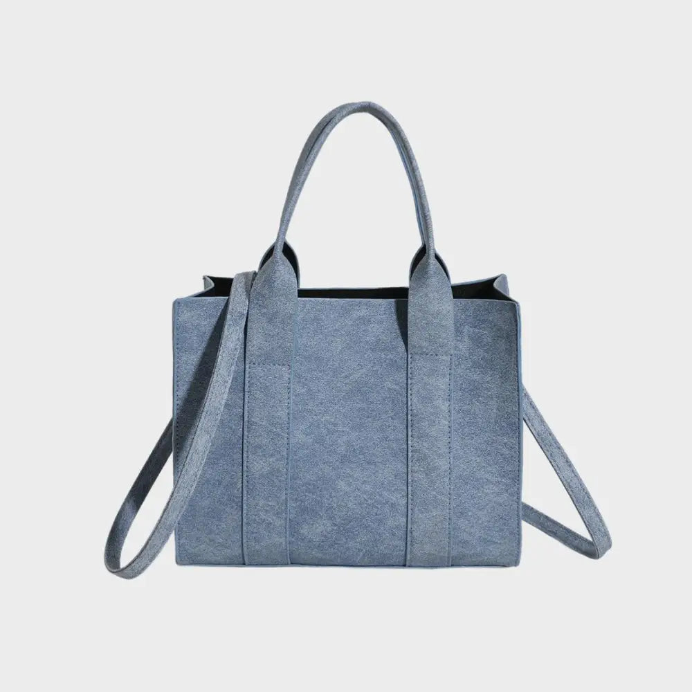 Stylish Blue Leather Handbag With Original Tags Fast Delivery