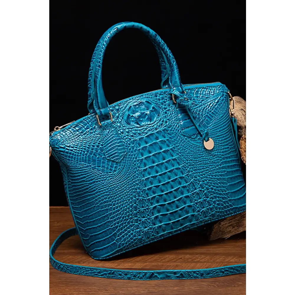 Stylish Crocodile-Pattern Leather Handbag with Fast Delivery