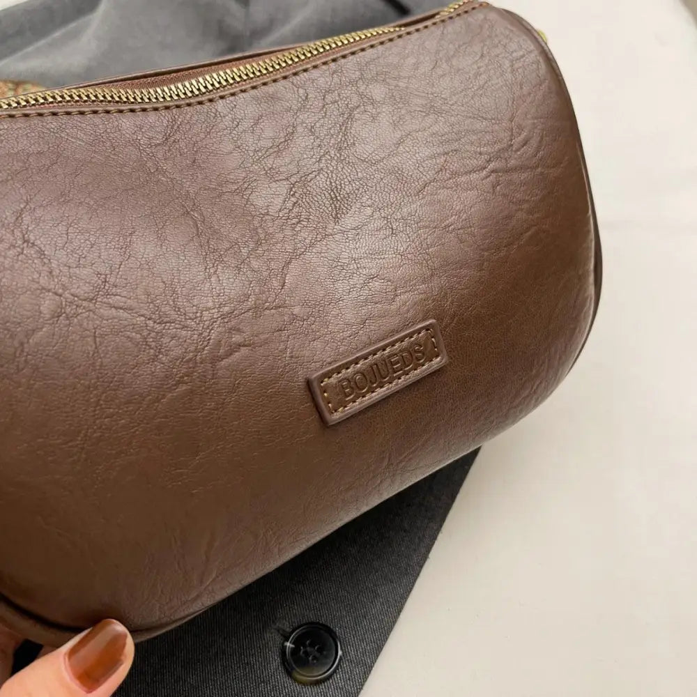 Stylish Brown Leather Shoulder Bag Ready in 3 Business Days