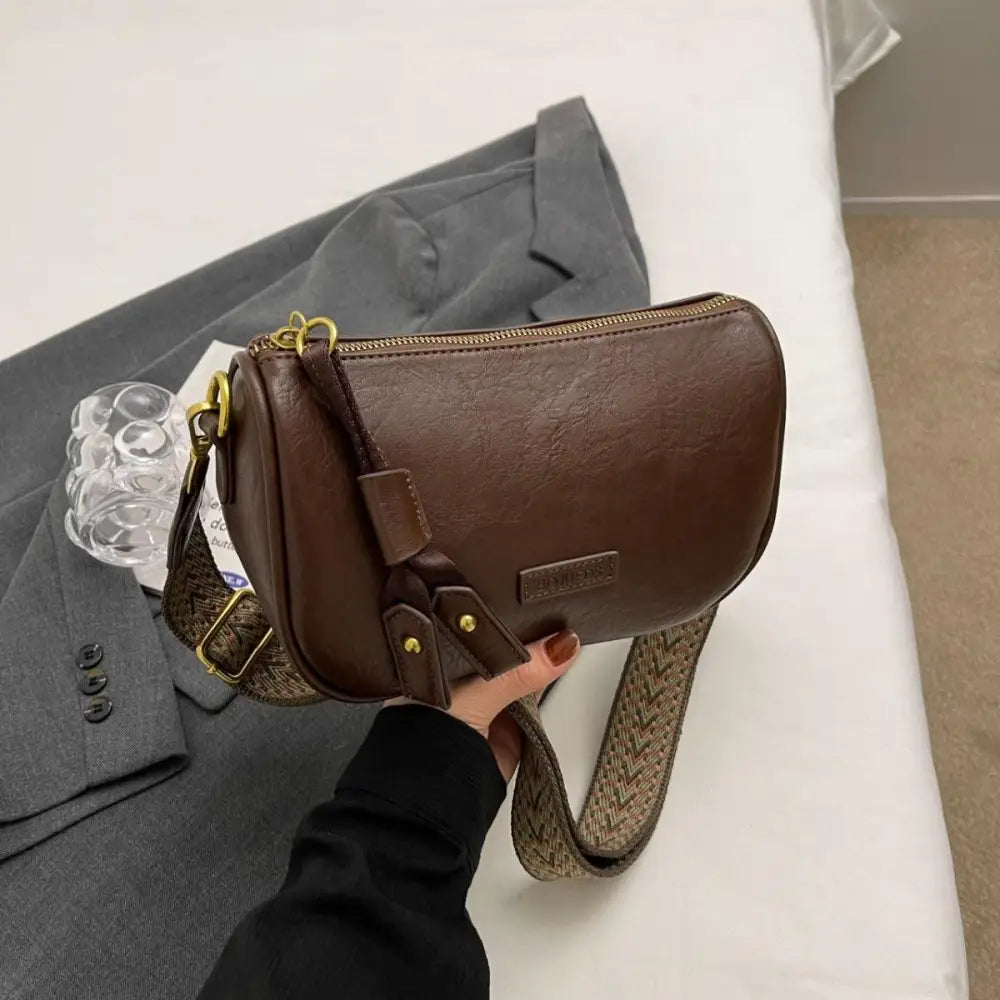 Stylish Brown Leather Shoulder Bag Ready in 3 Business Days