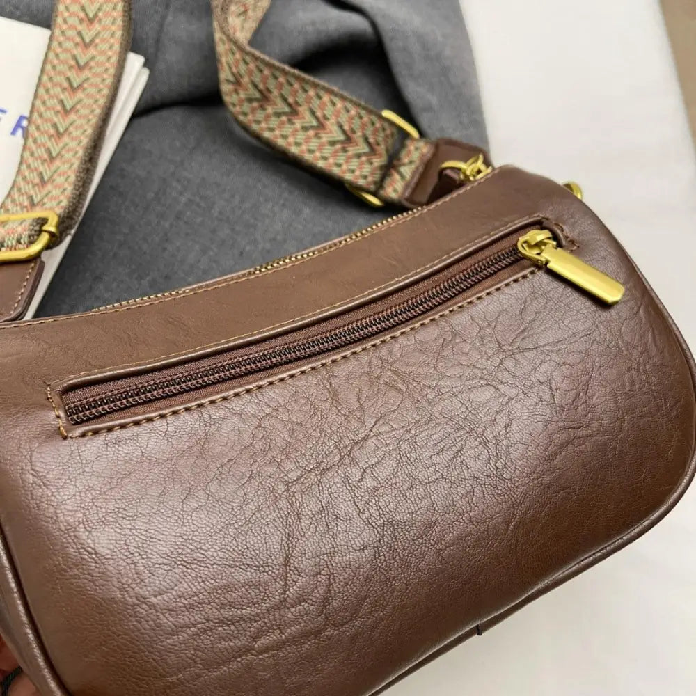 Stylish Brown Leather Shoulder Bag Ready in 3 Business Days