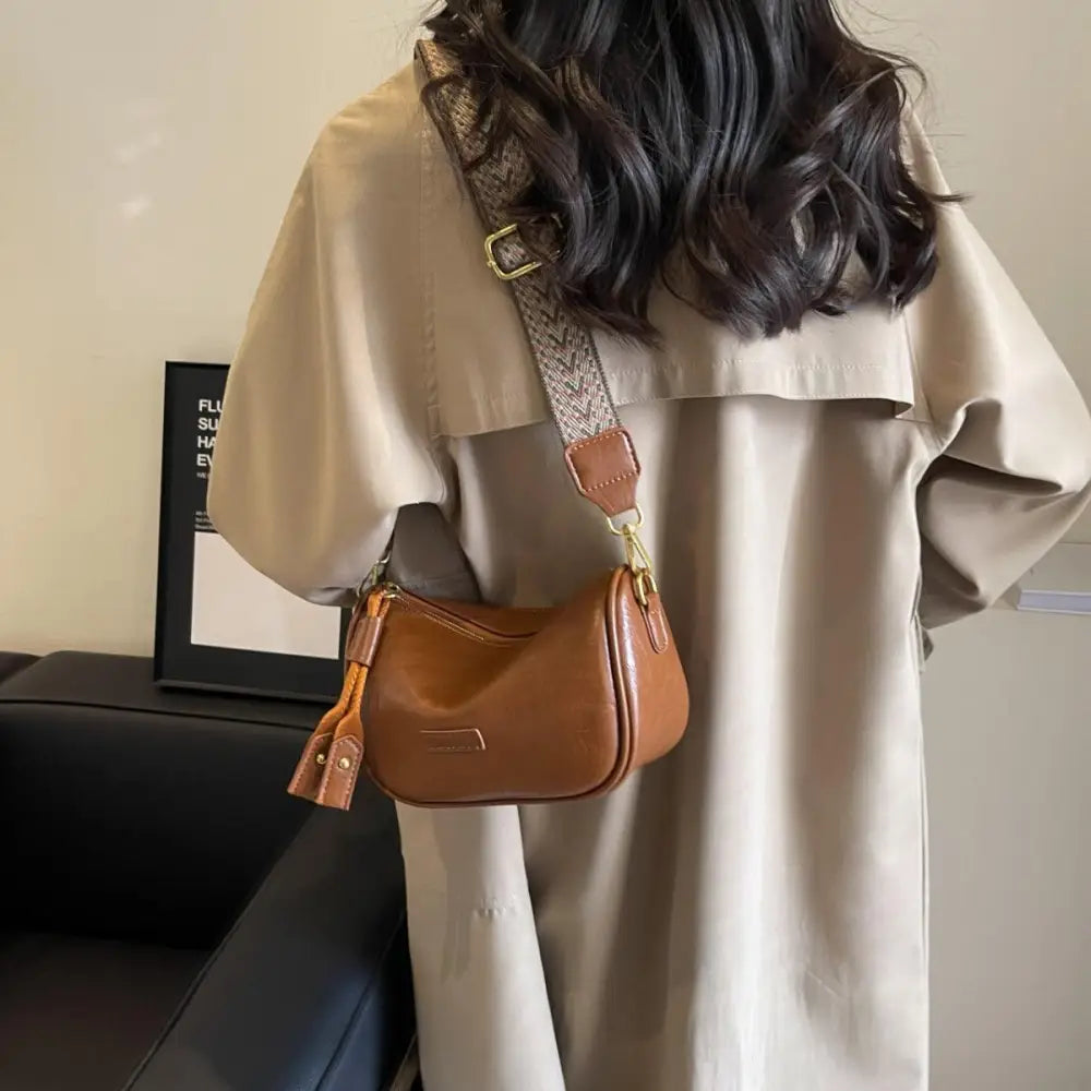 Stylish Brown Leather Shoulder Bag Ready in 3 Business Days