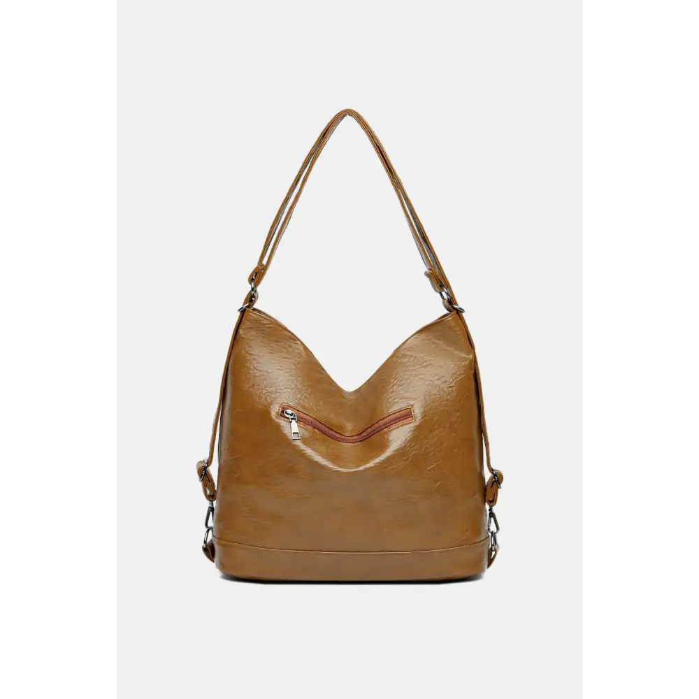 Stylish Brown Leather Shoulder Bag Ready in Business Days