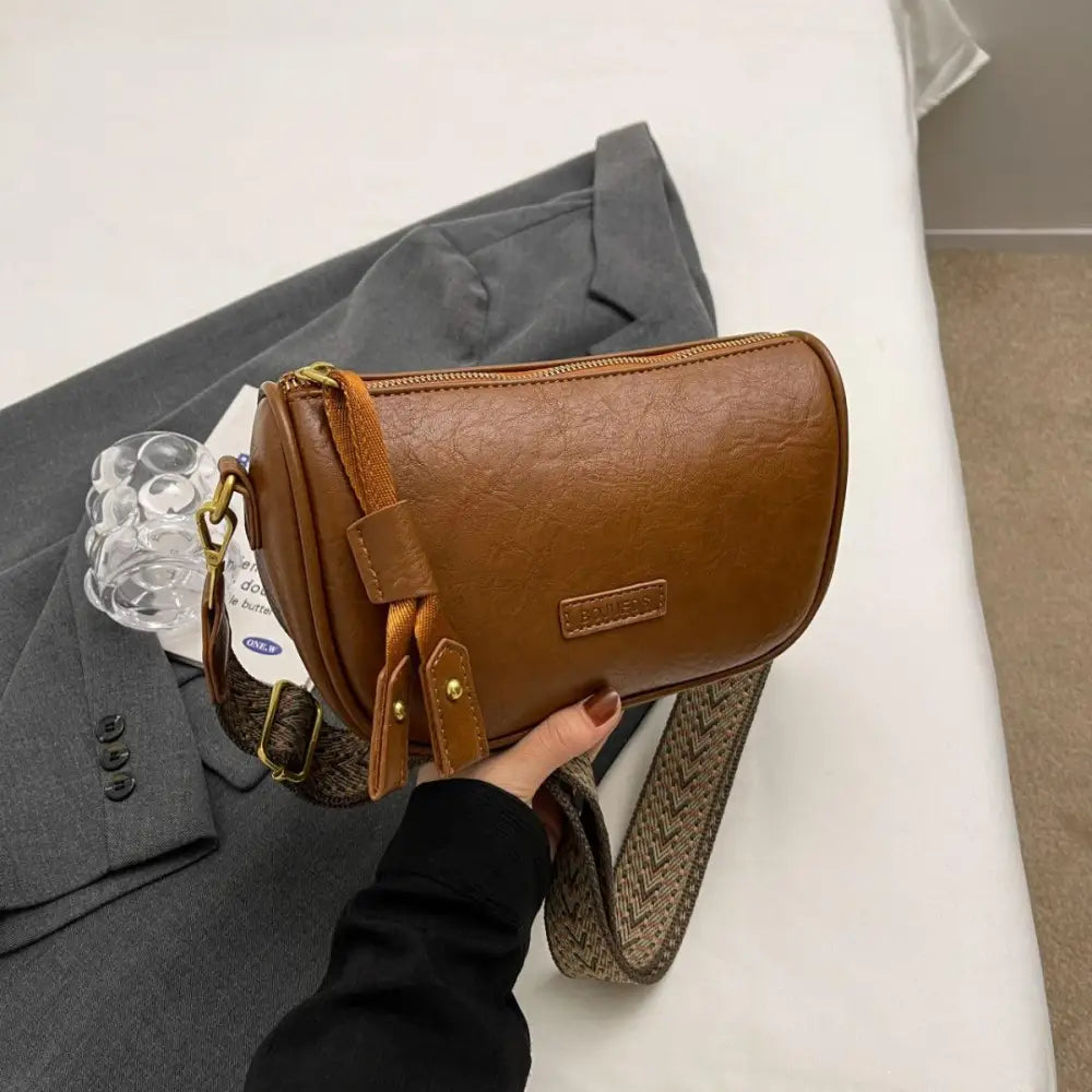 Stylish Brown Leather Shoulder Bag Ready in 3 Business Days