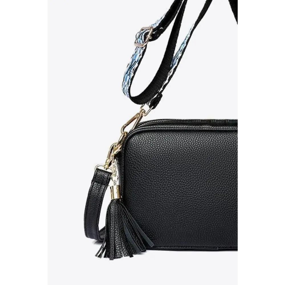 PU Leather Tassel Crossbody Bag