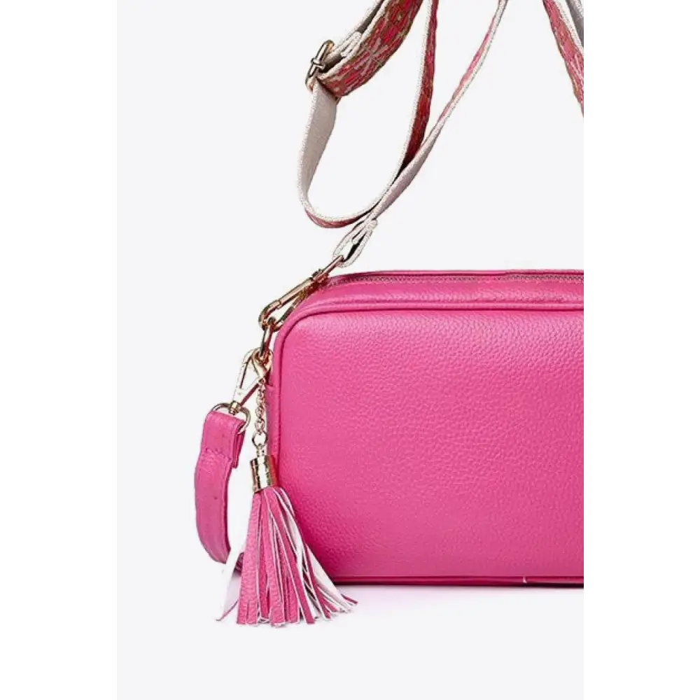 PU Leather Tassel Crossbody Bag