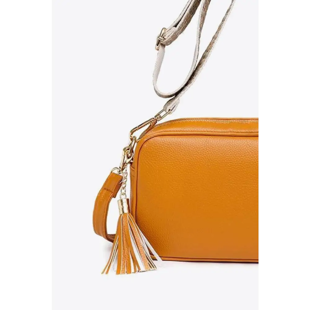 PU Leather Tassel Crossbody Bag