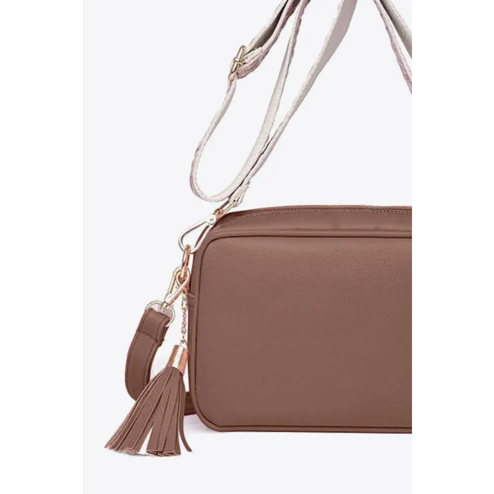 PU Leather Tassel Crossbody Bag