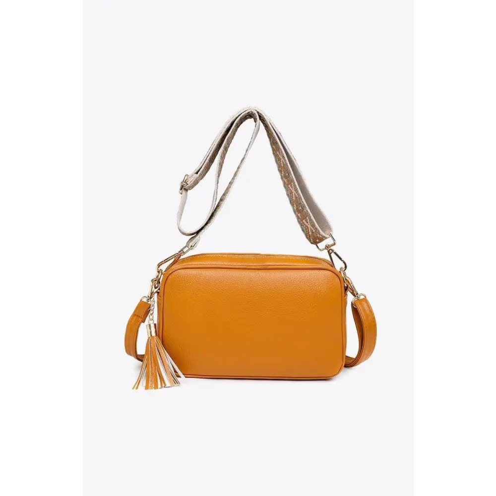 PU Leather Tassel Crossbody Bag