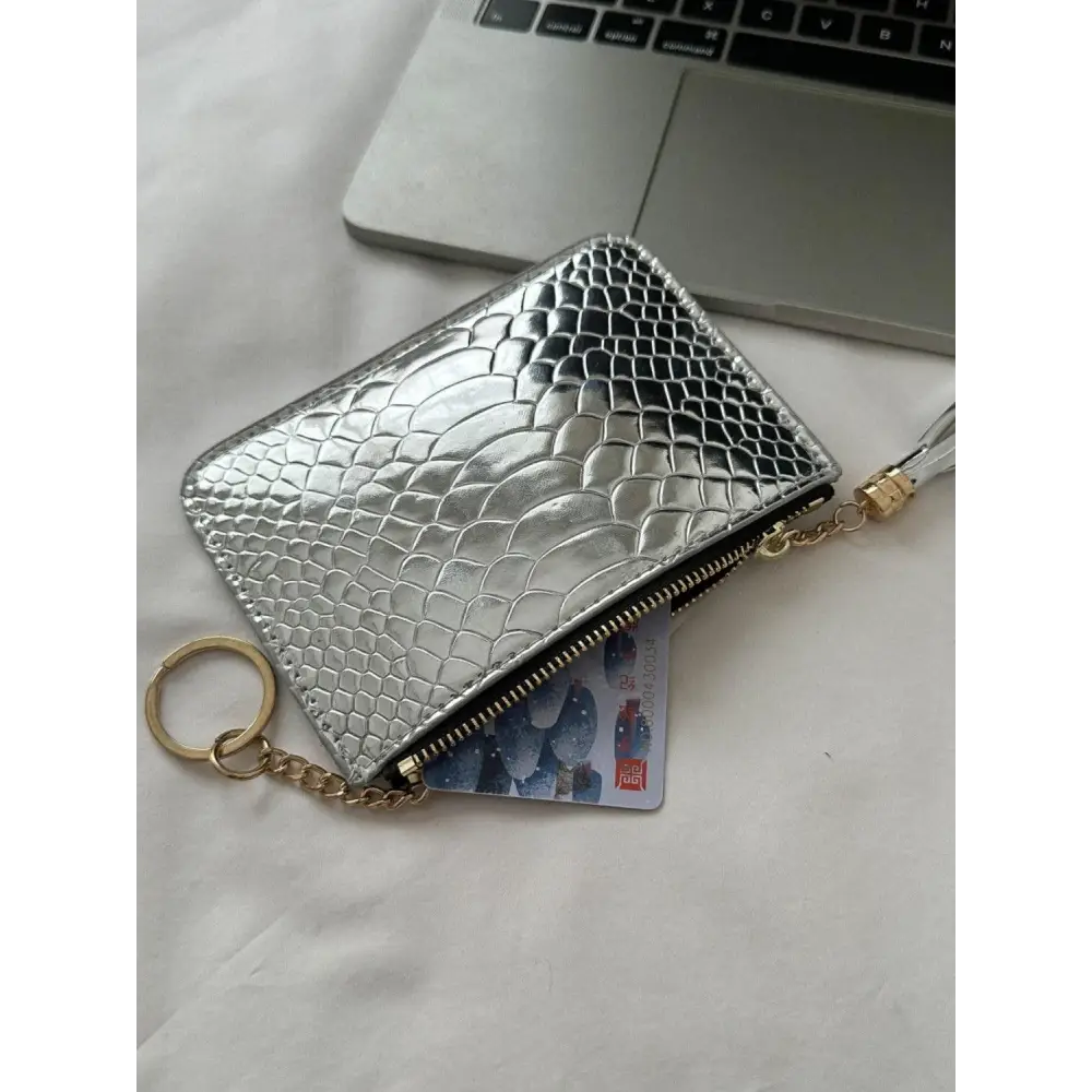 PU Leather Tassel Trim Card Case