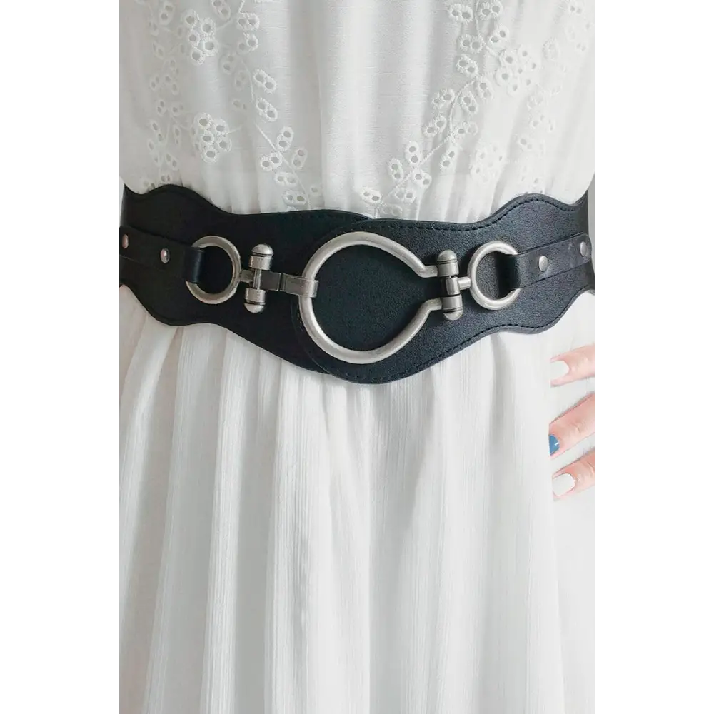 PU Leather Zinc Alloy Buckle Belt