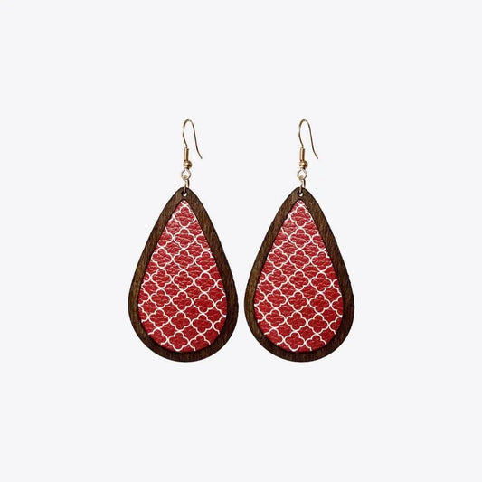 PU Teardrop Earrings - CM Fashion