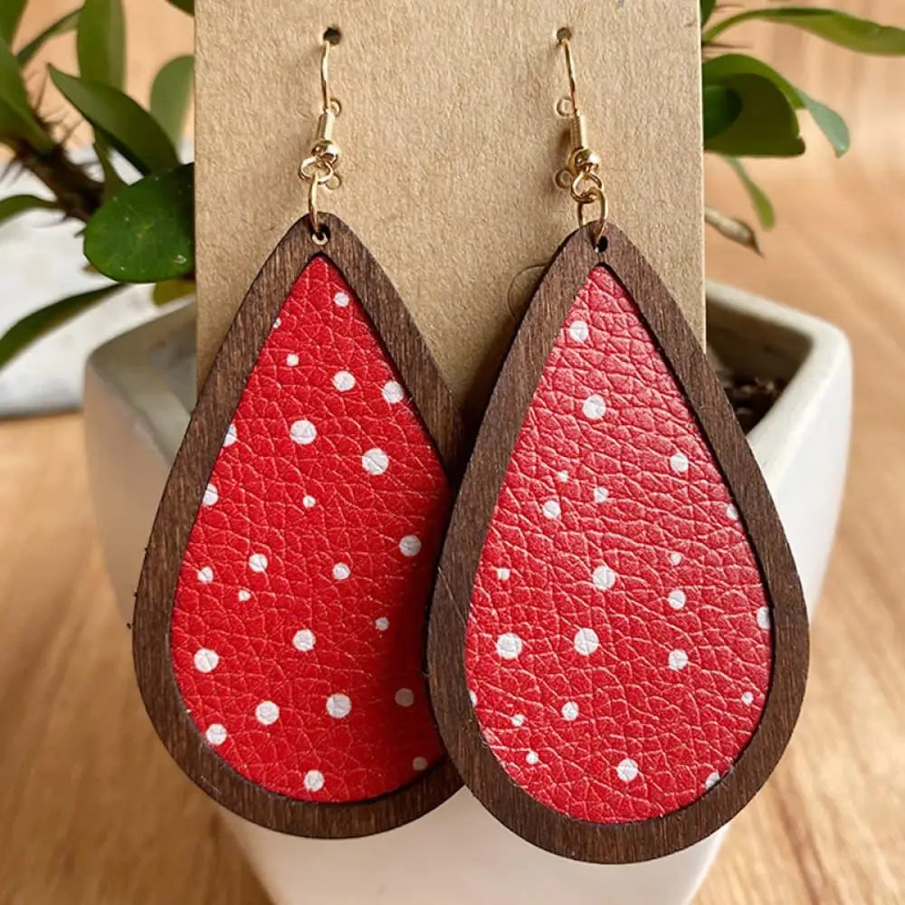 PU Teardrop Earrings