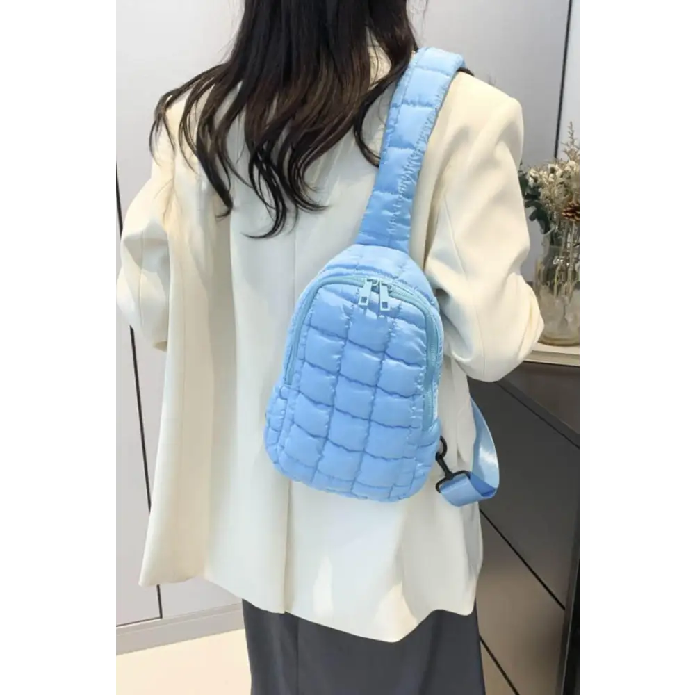 Quilted Nylon Crossbody  Bag