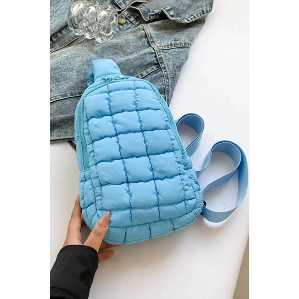 Quilted Nylon Crossbody  Bag