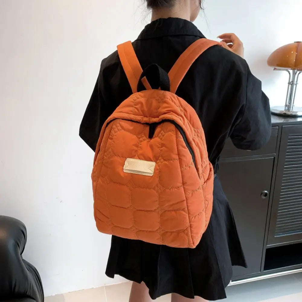 Dawnlight Quilted Polyester Backpack - Perfect for Daily Use