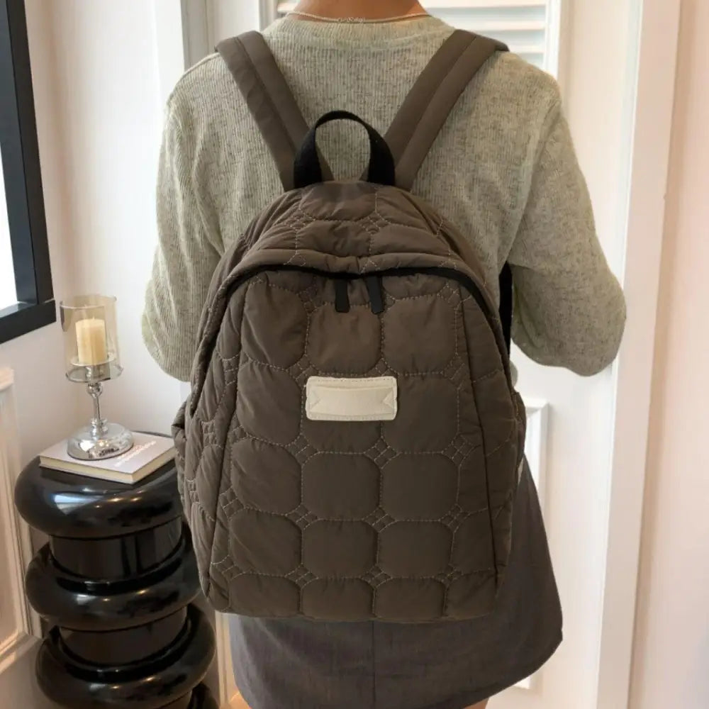 Dawnlight Quilted Polyester Backpack - Perfect for Daily Use