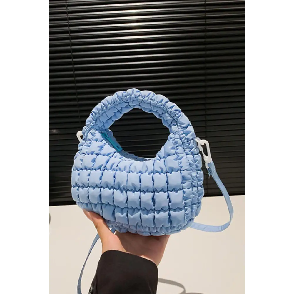 Quilted Puffy Removable Strap Crossbody Bag