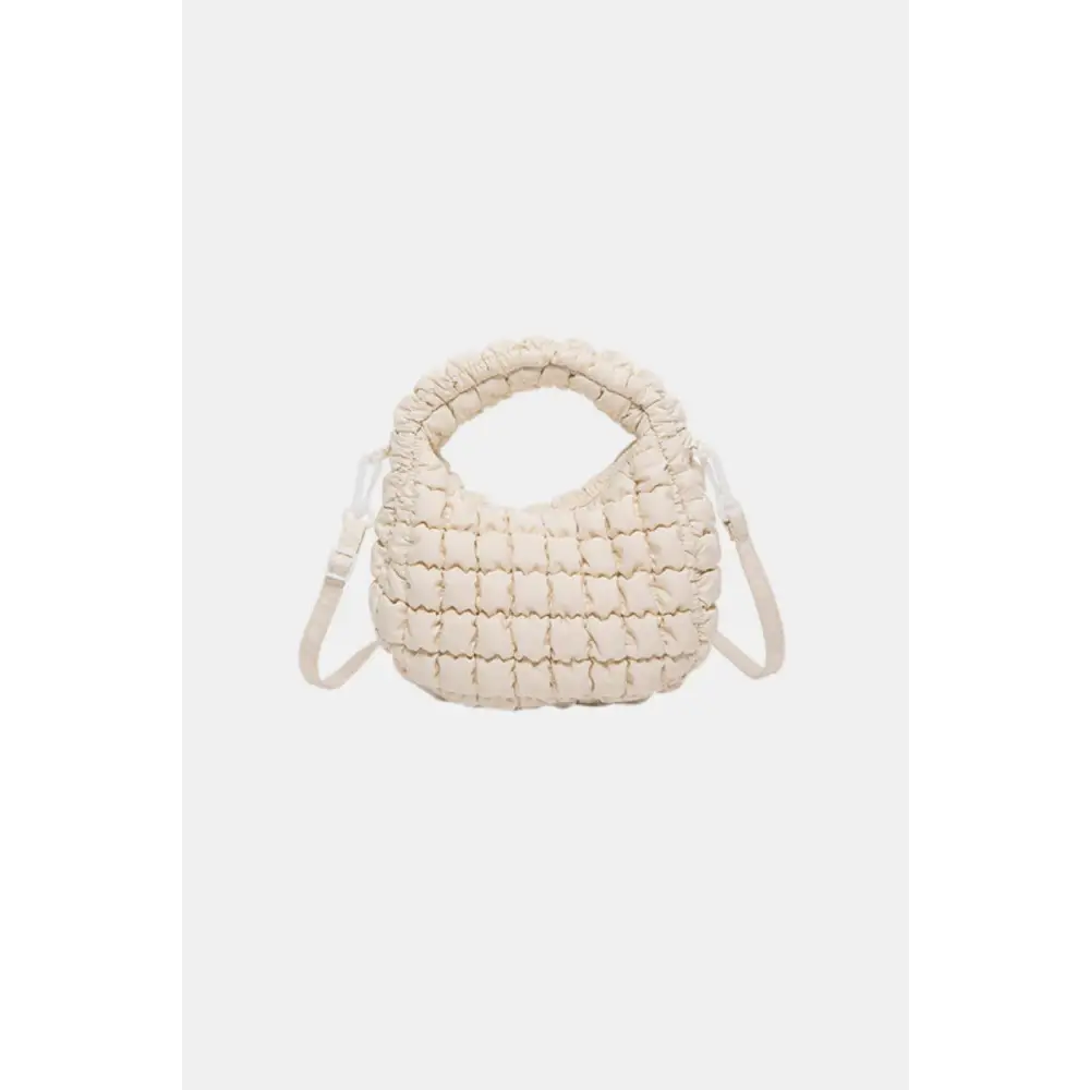 Quilted Puffy Removable Strap Crossbody Bag