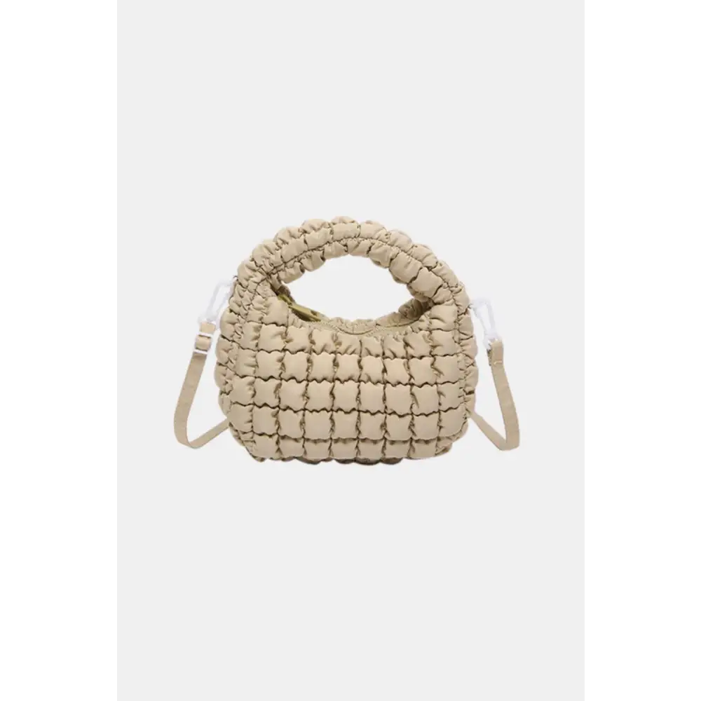 Quilted Puffy Removable Strap Crossbody Bag