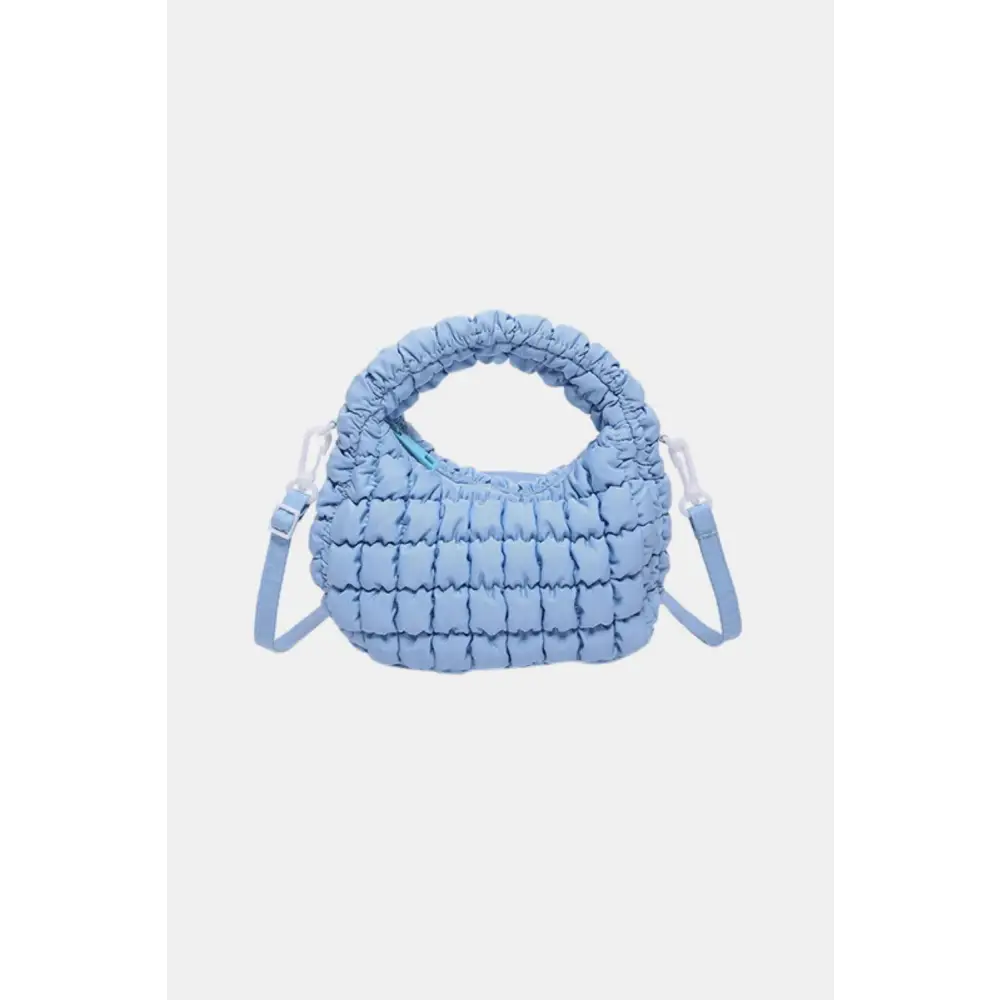 Quilted Puffy Removable Strap Crossbody Bag