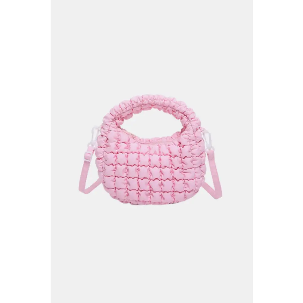 Quilted Puffy Removable Strap Crossbody Bag