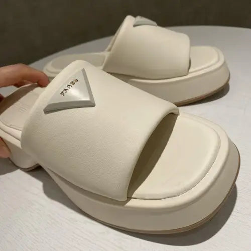 Radiant Cream White Platform Sandals