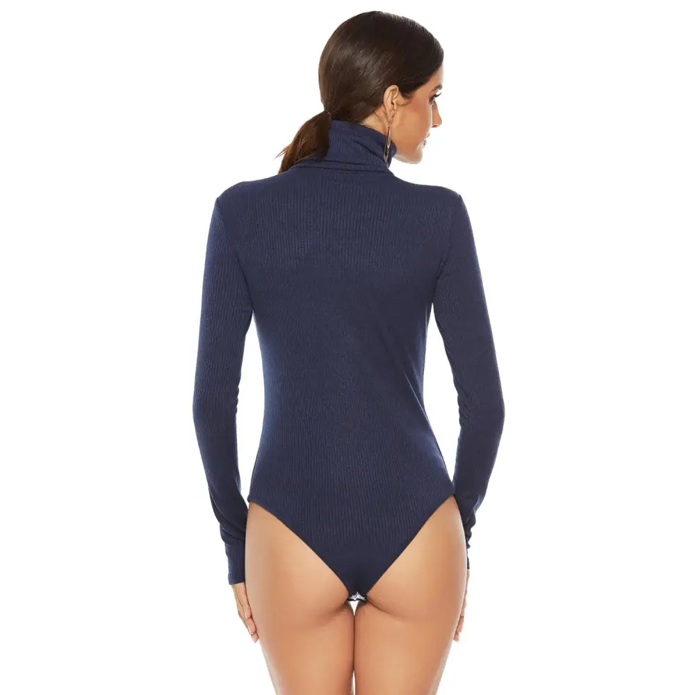 Ribbed Turtleneck Long Sleeve Bodysuit