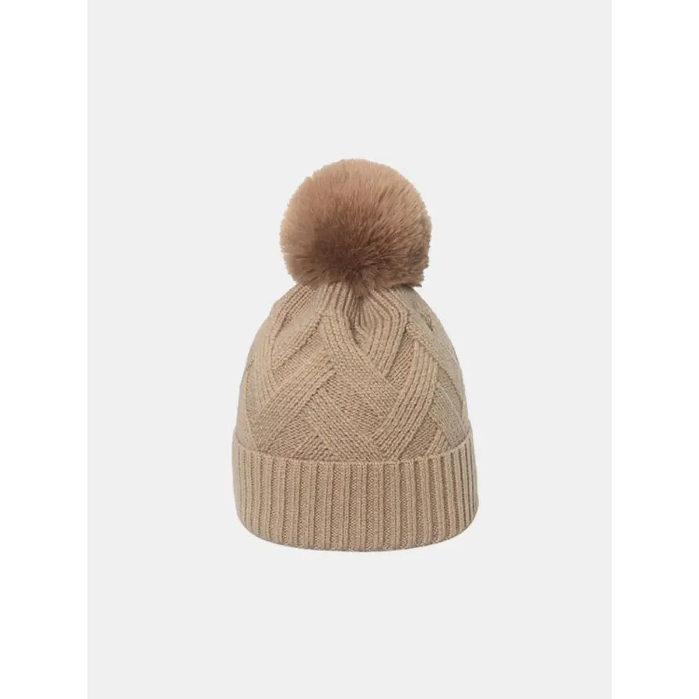 Cozy Miara Roll Rim Hat with Playful Pompom