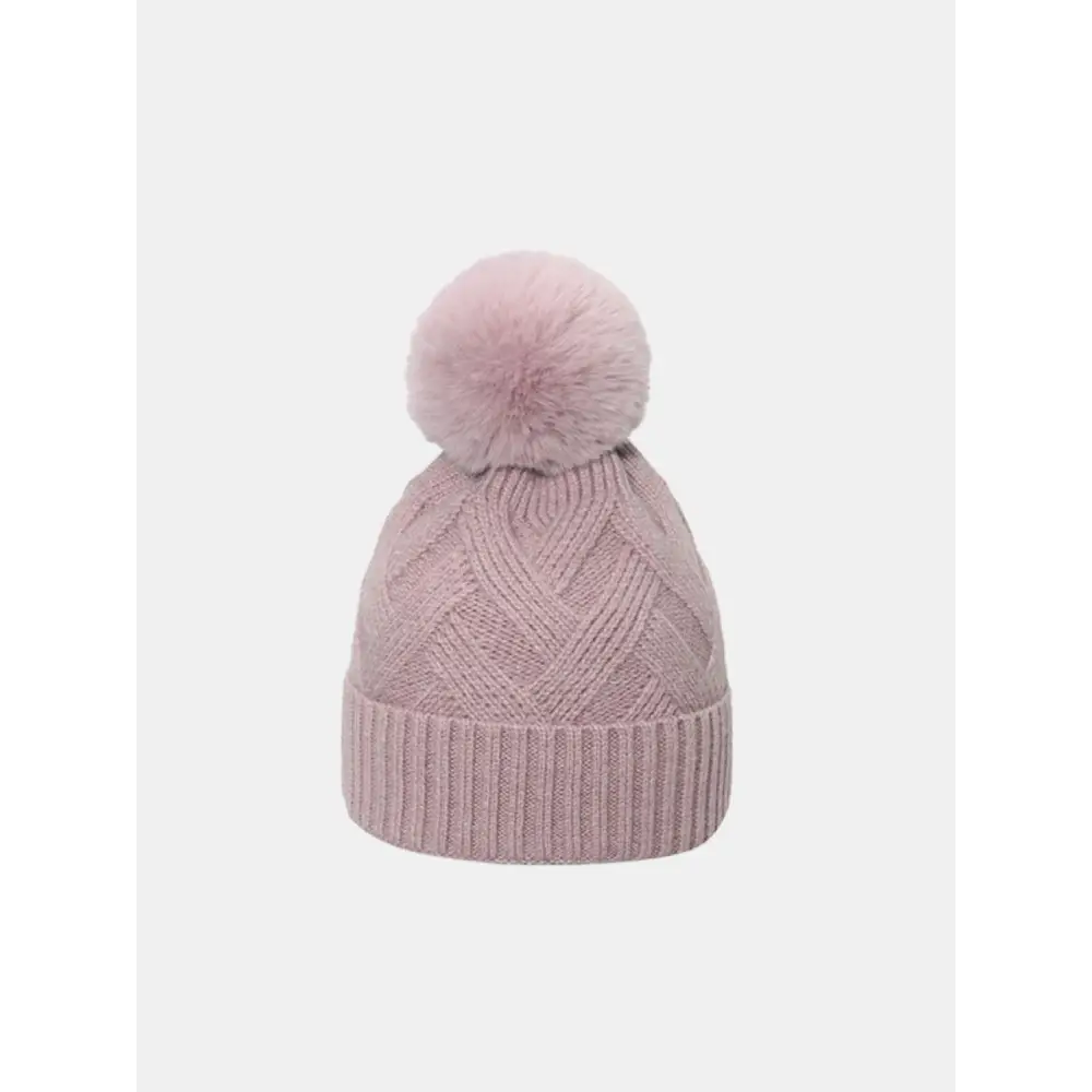 Cozy Miara Roll Rim Hat with Playful Pompom