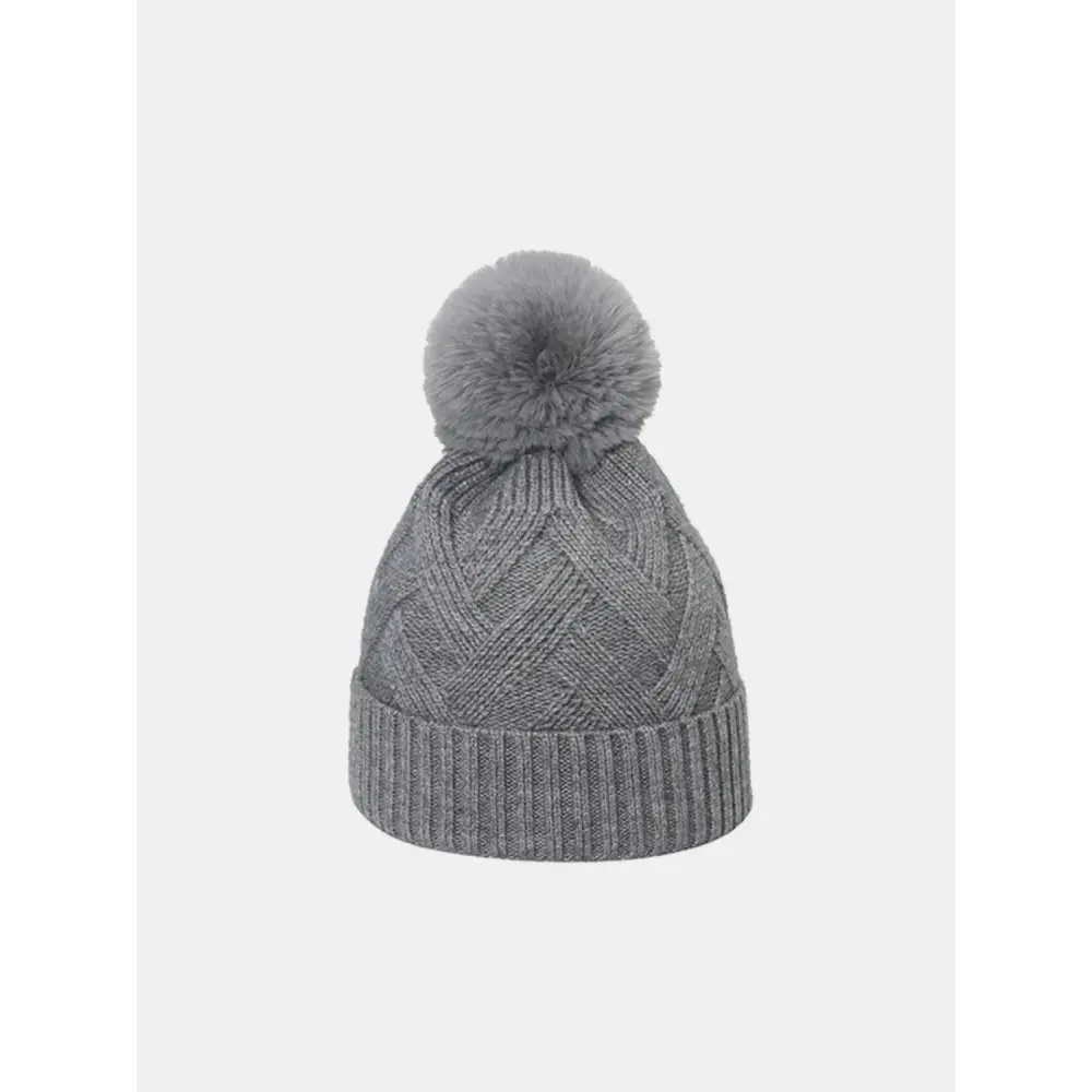 Cozy Miara Roll Rim Hat with Playful Pompom