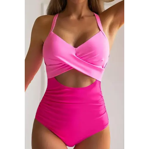 Tied Crisscross Cutout One-Piece Swimwear - CM Fashion