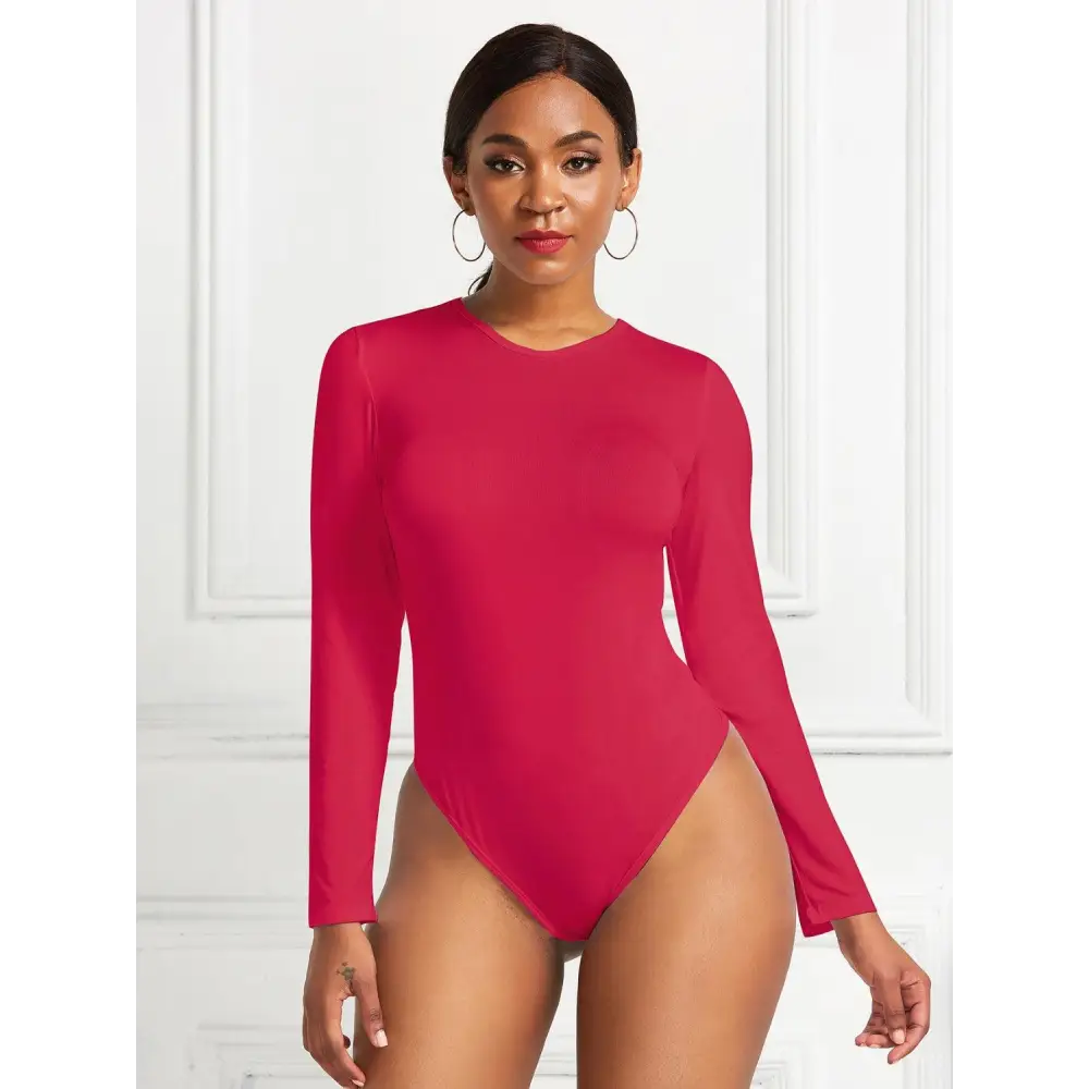 Round Neck Long Sleeve Bodysuit