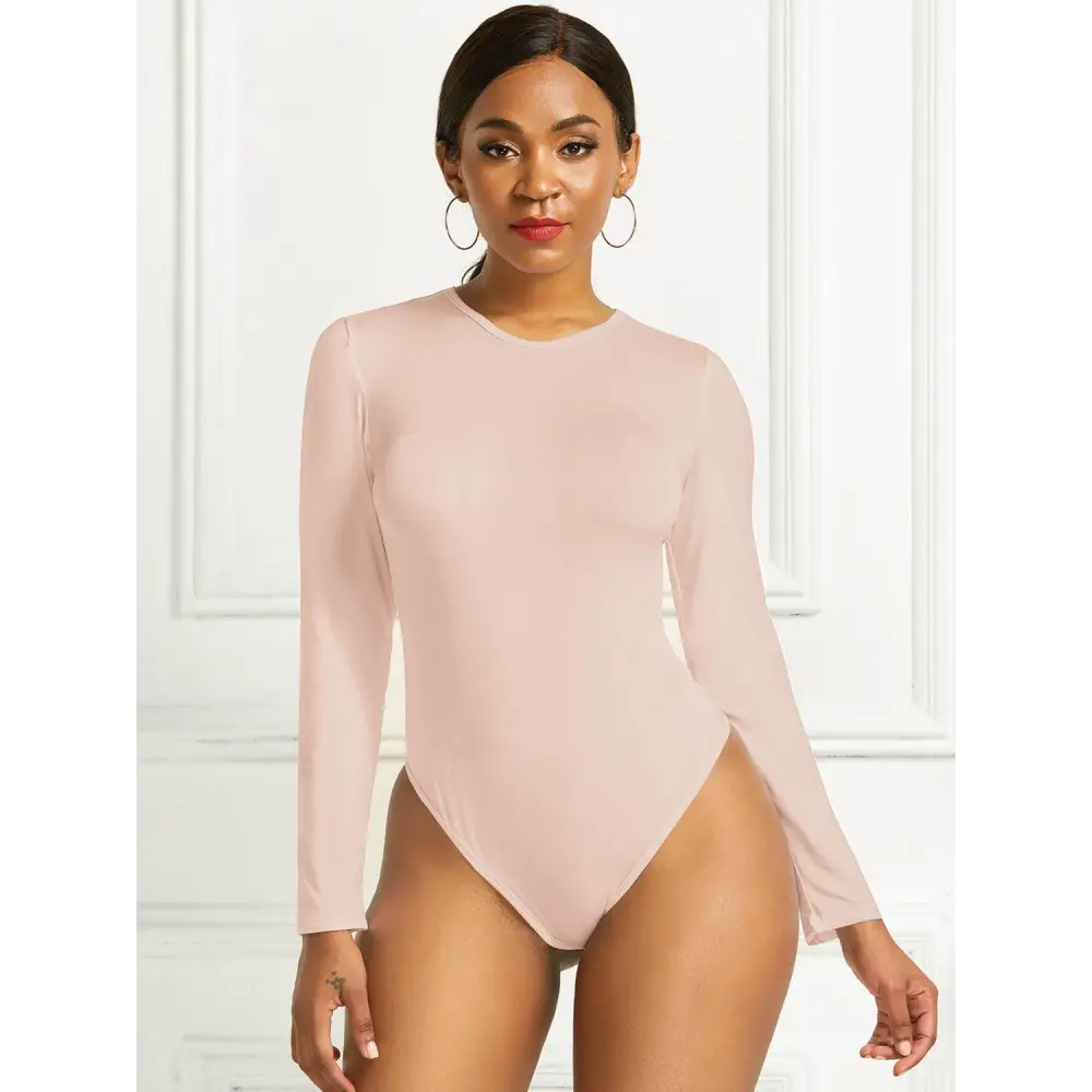 Round Neck Long Sleeve Bodysuit