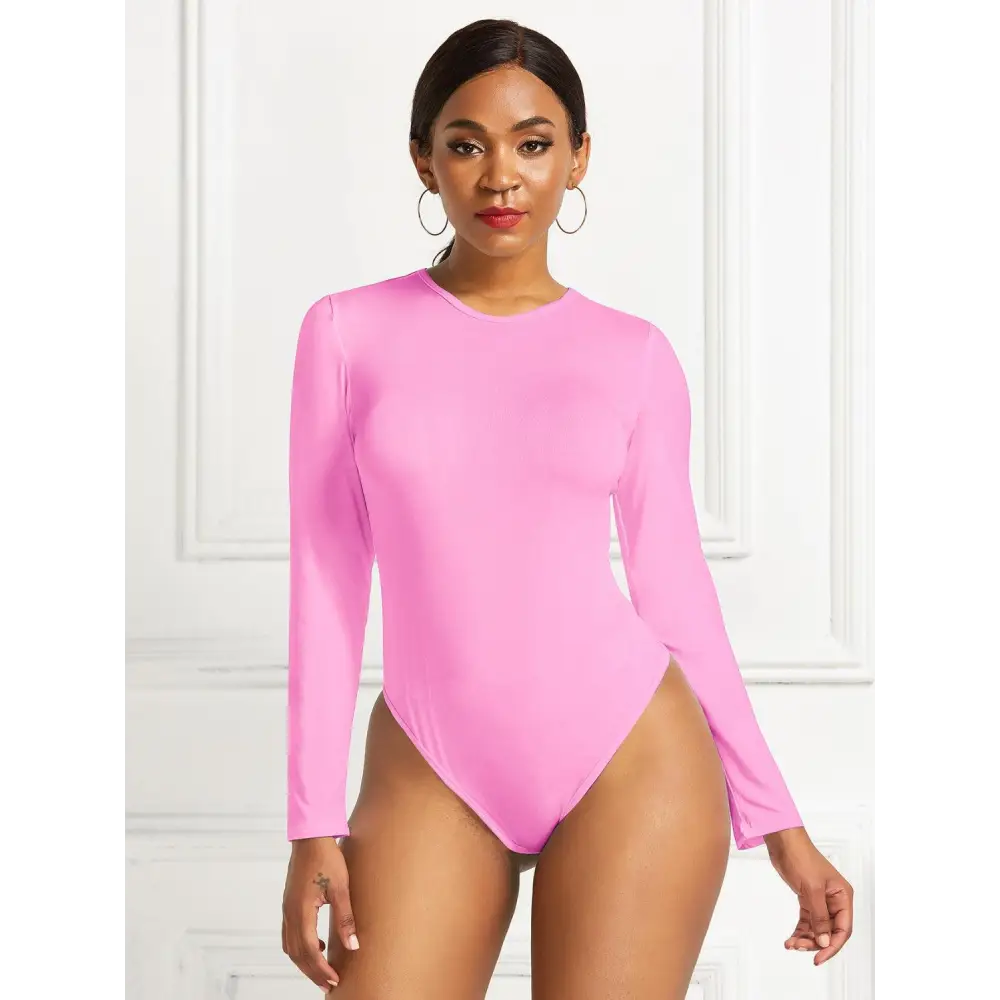 Round Neck Long Sleeve Bodysuit