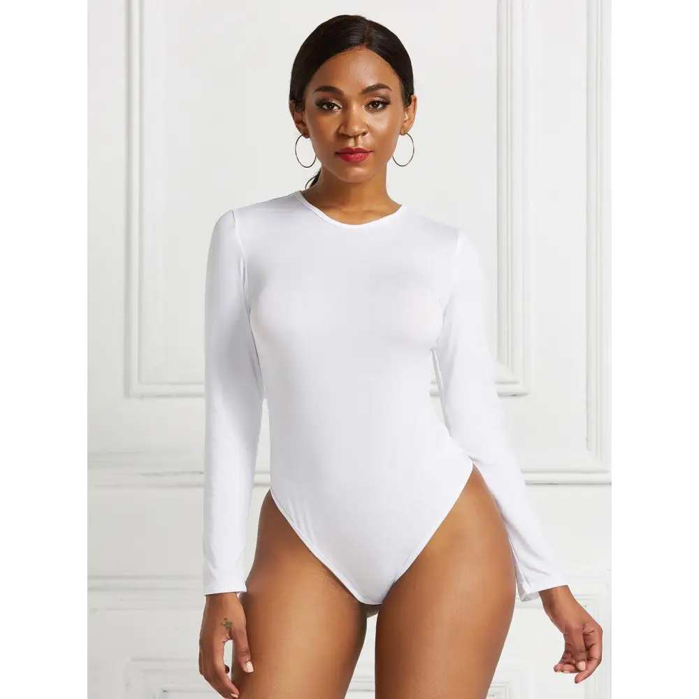 Round Neck Long Sleeve Bodysuit