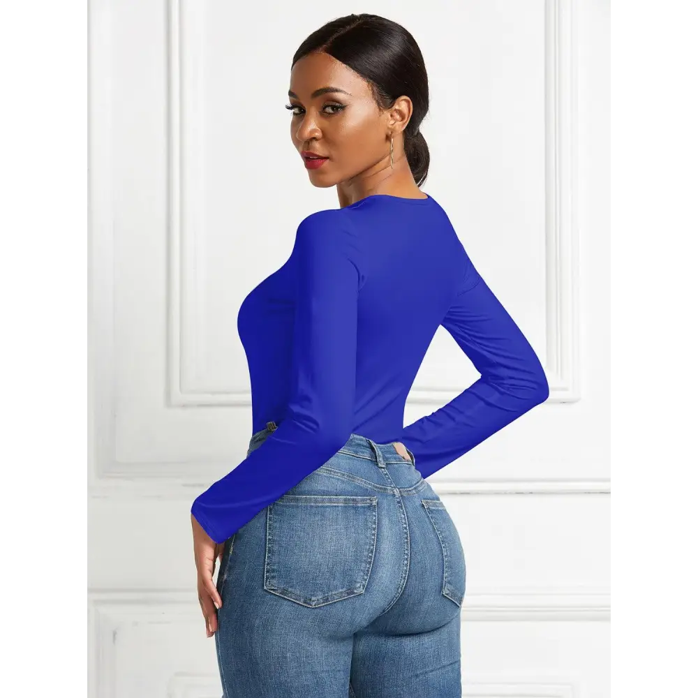 Round Neck Long Sleeve Bodysuit