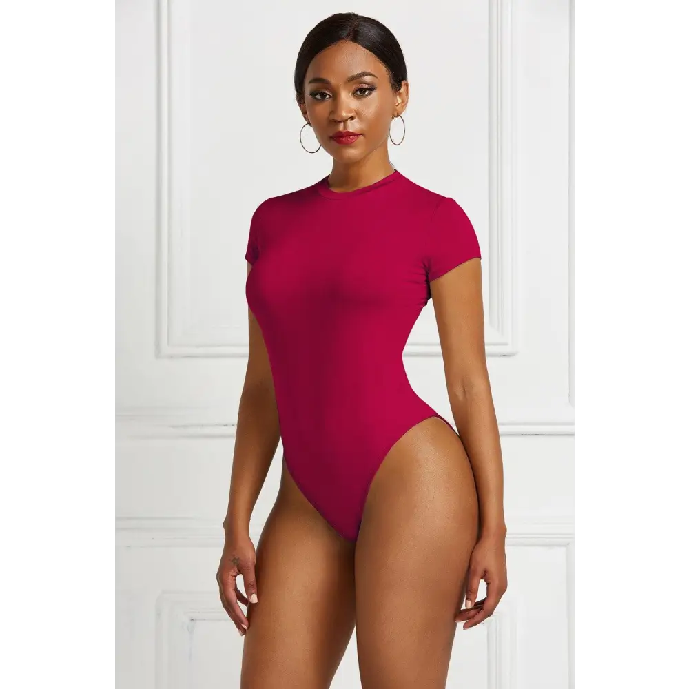 Round Neck Short Sleeve Bodysuit