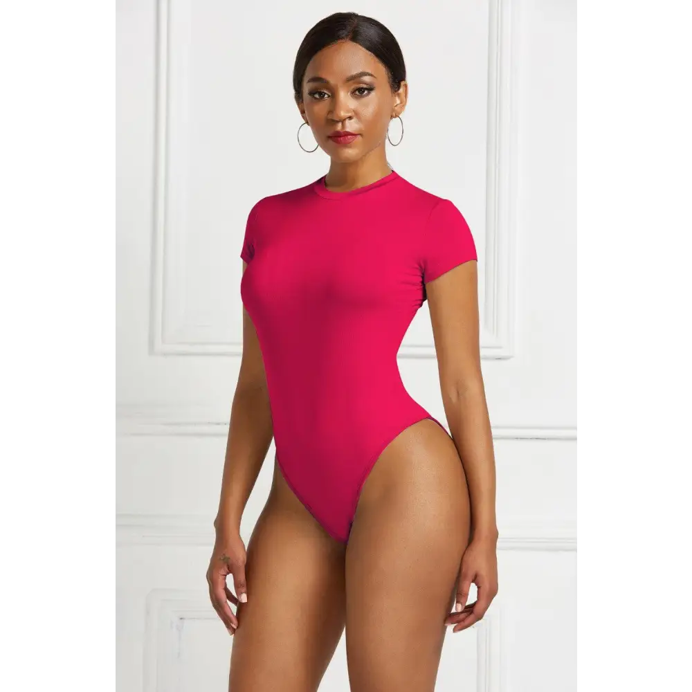 Round Neck Short Sleeve Bodysuit