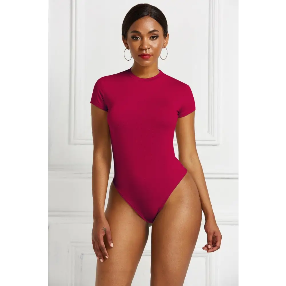 Round Neck Short Sleeve Bodysuit