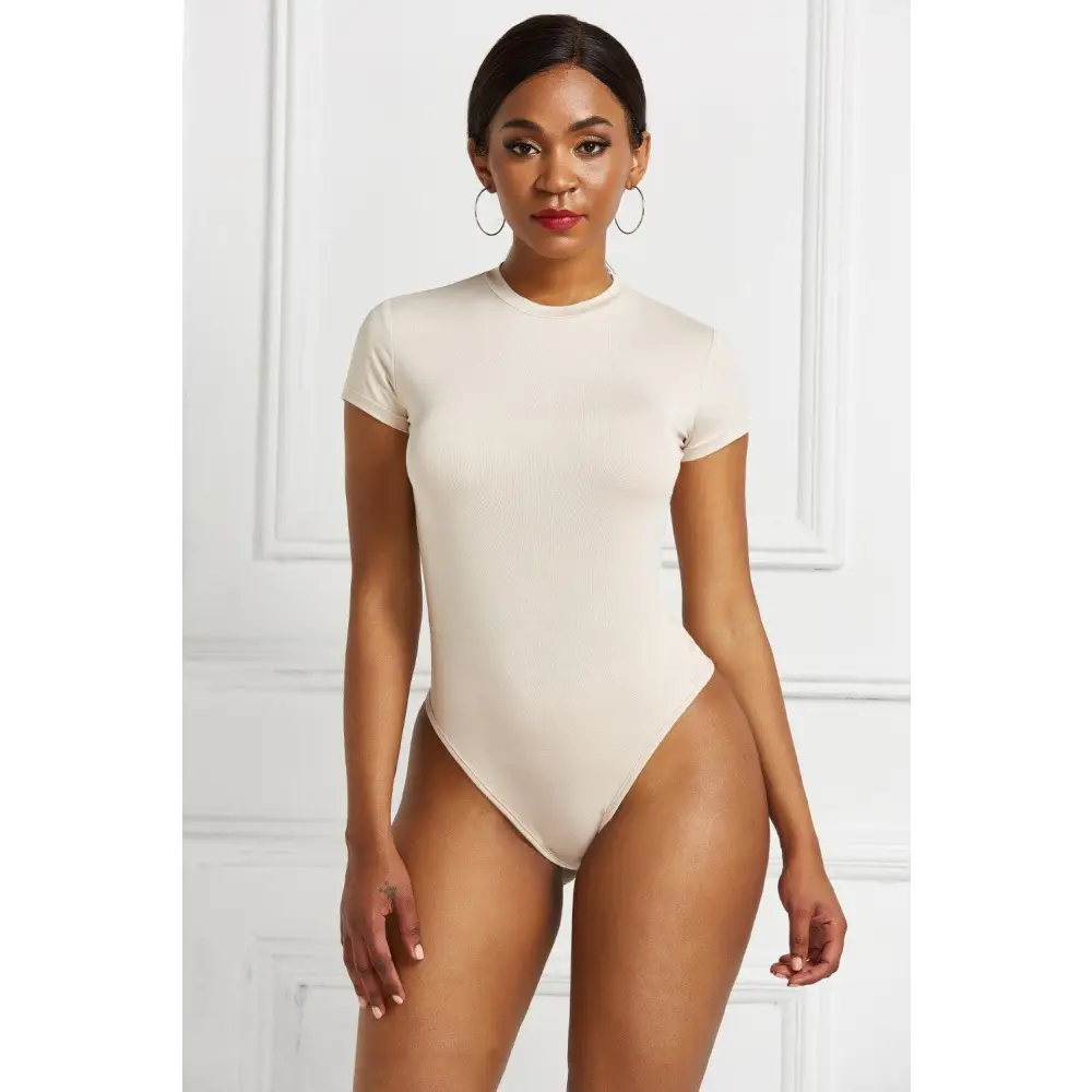 Round Neck Short Sleeve Bodysuit