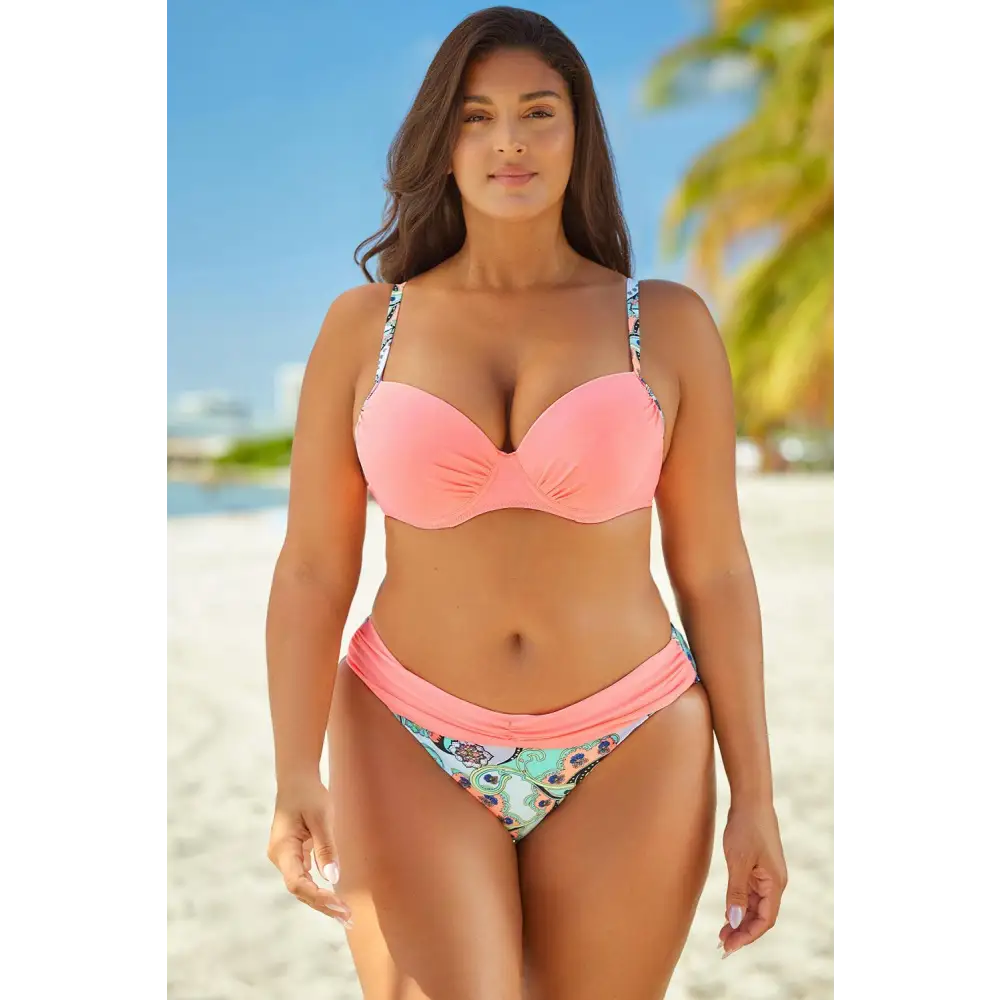 Sizzling Synz Ruched Bikini Set for Beach-Ready Confidence