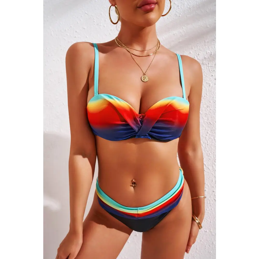 Sizzling Synz Ruched Bikini Set for Beach-Ready Confidence